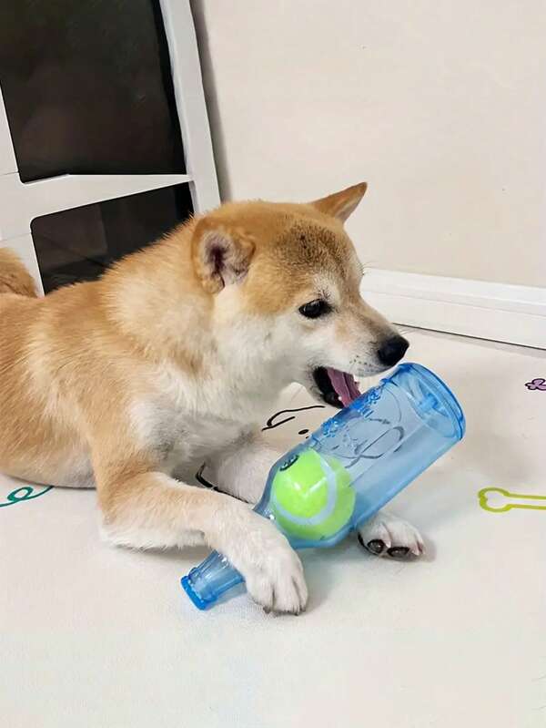1pc Durable Dog Toy, Thermoplastic Rubber Chew Toy, Solid Pattern, Teeth Cleaning, Non-Battery, Medium Breed Recommended, Interactive Pet Play With Sound Feature