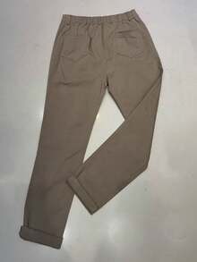 Twill Pants With Lots Of Elastane - Khaki - View 2