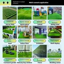 Realistic Artificial Grass Mat, Indoor Or Outdoor Synthetic Fake Lawn Carpet, Wedding/Patio Decor Plastic Grass Rug - Green - View 4