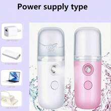30ml Mini Nano Facial Mist Sprayer, Portable Face Steamer With USB Nano Mist Nozzle, Handheld Face Mister Humidifier For Skin Care, Makeup - White, Blue, Pink