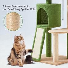 Cactus Cat Tree Green Cat Tree 57in Cat Tower For Indoor Cats Cactus Tower Condo For Kittens And Adults With Scratching Post Dangling Ball Perch Cat Self Groomer - Green - View 6