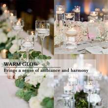 10pcs Oval White Floating Candles, Water Floats Candles For Wedding, Hotel, Restaurant, Birthday Party, Festival Romantic Dinner - White - View 7