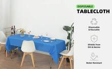 4-Pack Heavy Duty Rectangle 54" X 108" Royal Blue Plastic Table Covers Tablecloth (Reusable) 4 Pack Rectangle 54" X 108", Royal Blue) - 寶藍色 - 查看 6