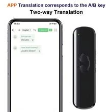 Sprachübersetzer Gerät, Zweiwege Sofort-Übersetzer, App Online Sprachübersetzung, Unterstützung von 150 Sprachen, tragbares KI-Sprachübersetzungsgerät mit hoher Genauigkeit für Reisen, Geschäft, Lernen, Schulmaterial, Schulanfang