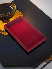 9/1 Pc, Burgundy Velvet Jewelry Tray, Large Capacity Jewelry Storage Box, Independent Compartments, Stackable Jewelry Display Stand, Can Hold Earrings, Necklaces, Bracelets, Rings, Hairpins, Hairbands, Etc. Valentine's Day Velvet Jewelry Tray, Makeup Storage Box, - Wine Red Tray - View 21