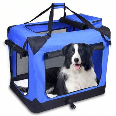 1pc Foldable Portable Pet Carrier Bag, Suitable For Medium & Large Cats/Dogs Outdoor Use Cat Carrier Cat Backpack Bike Trailer