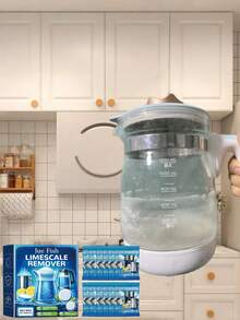 JUE FISH 12 片装水垢清洁泡腾片，不锈钢锅具和水壶除垢清洁剂柠檬洗涤剂片，送给家人和朋友的礼物，新旧版本随机发货 - 彩色 - 查看 2