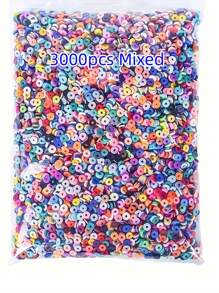 Set de manualidades para hacer pulseras con cuentas de arcilla, incluye 4800 cuentas de arcilla polimérica tipo "preppy" con encantos para hacer joyas, manualidades DIY de cumpleaños