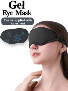 1 pieza Máscara de gel para los ojos unisex, máscara de terapia térmica reutilizable (caliente/fría) - Blackout, reduce la hinchazón y el dolor de cabeza, diseño elegante, adecuada para uso en el hogar, viajes y oficina, excelente regalo de Acción de Gracias - Multicolor - Ver 1