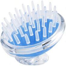 Crystal Clear Shampoo Brush Head Massage Shampoo Brush Shampoo Massage Brush Silicone Shampoo Brush - Purple - View 7