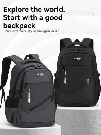 Ny ryggsäck för 9-16 år gamla pojkar och flickor, grundskola/mellanstadie/gymnasium, minimalistisk campus casual rese-datorväska