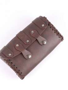 1pc Medieval Viking-Style Pouch, Perfect For LARP, Renaissance Fairs, And Halloween, Complements Renaissance Costumes - A - View 3