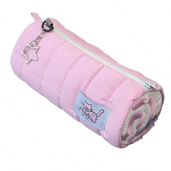 Stylish Pink Pencil Case, Large Capacity Stationery Box, Cute Stationery Storage Pouch For Students, Back To School, School Supplies, Pencil Pouch, School Bag