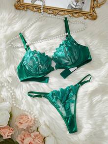 [Valentine's Day Lace Lingerie] Delicate Multi-Color Lace Lingerie Set | Valentine's Day Gift, Pink, Green, Blue, And Red, Ideal For Special Occasions, Comfortable And Stylish - 粉紅色 - 查看 2