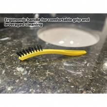 Entrega local - Cepillo de fregar de 8.5" para baldosas y juntas de Rubbermaid Commercial Products, cerdas de plástico, negro, para uso industrial/profesional en juntas, baldosas y otras áreas pequeñas - por defecto - Ver 3