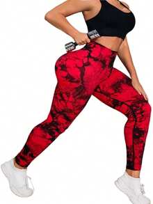 Plus Size Women Seamless High-Waisted Yoga Pants, Oversized Yoga Pants Are Very Fat, Can Be Worn With A High Waist And Nude. They Are 9/10 Plus Size Leggings, Yoga Pants And Leggings Yoga Pants Plus Size Plus Size Gym Clothes Tie-Dye - 紅札 - 查看 7
