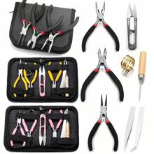 5 Packs Jewelry Pliers Set, Jewelry Making Tools With Needle ,Round ,Chain ,Bent Nose Pliers/Zipper Pliers, Jewelry Making Supplies Repair/ Cut Kits For Crafting