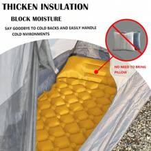 Upgraded 5cm Inflatable Camping Mattress With Built-In Ergonomic Pillow |Combinable Double|Twin Size |Lightweight Protable Quick Inflation Air Mattress For Camping,Hiking,Travel&Outdoor