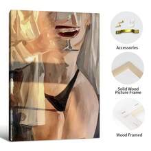 HALFLEMART 1/3/5 件套多样美学女性身体海报，人体艺术油画艺术性海报，墙壁艺术，墙壁装饰，帆布艺术，可选框架