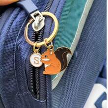 Personalized Squirrel Keychain, Cute Animal Keyring Gift For Boys, Can Be Hung On Wallets, Backpacks, Car Keys, An Ideal Gift For Men - Rust Red - View 7