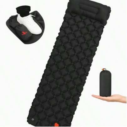 Colchão Automático Inflável Portátil Solteiro 210cm Com Travesseiro Acampamento Camping Viagem Impermeável