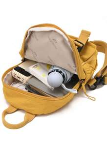 1 pieza Mochila multifuncional de nailon, Bolso de pecho para deportes al aire libre, Mochila ligera y sencilla, Bolso cruzado de hombro casual y de moda