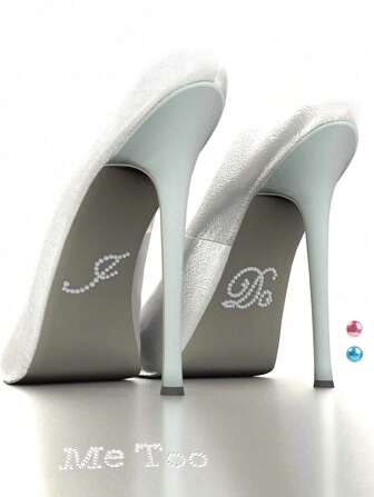 1pc Acrylic Rhinestone I DO Letter Decoration Rhinestone Sticker, Wedding Accessories Couple Shoes Sticker