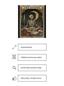 1幅哥特式塔罗牌解读骷髅墙画，女巫图书馆海报，暗黑学院风神秘无框画，适合阅读角/宿舍装饰，完美礼物及派对装饰（神秘书籍墙饰，返校季），万圣节装饰，圣诞节装饰，感恩节，婚礼，家居装饰，秋季装饰，生日装饰，礼物，派对用品，室内节日装饰，墙画，万圣节配件 - 彩色 - 查看 6