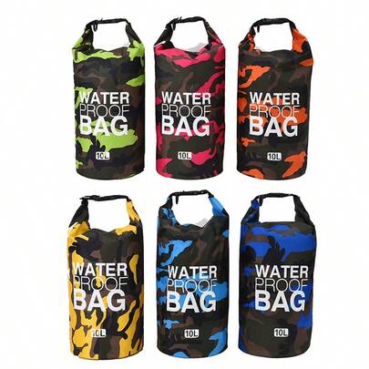 防水干燥袋 10L 卷顶袋可保持装备干燥，适用于皮划艇、漂流、划船、游泳、露营、徒步旅行、海滩