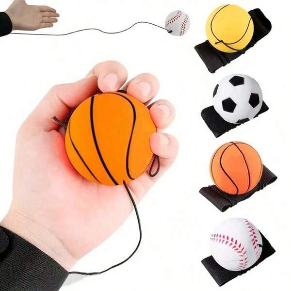 1/2/4/8/10/12 piezas Pelota de rebote para la muñeca, pelota de retorno con muñequera y retorno elástico para la muñeca - baloncesto, fútbol, béisbol, tenis - opción perfecta para hombres, mujeres, diversión al aire libre y suministros para juegos de fiesta, excelente como regalo de cumpleaños