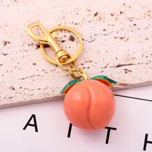 rongji jewelry Pfirsich Anhänger Schlüsselanhänger für Frauen Mädchen Geldbörsen Taschen Handtaschen Accessoires Schmuck Rucksack für Schule