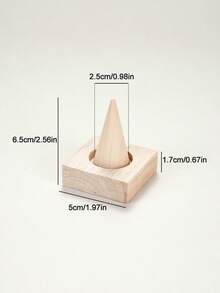 1 件橡胶木高档天鹅绒木制珠宝展示架,垂直项链架,耳环架收纳架女士收纳整理器旅行必需品返校宿舍收纳秋季装饰 - 彩色 - 查看 15
