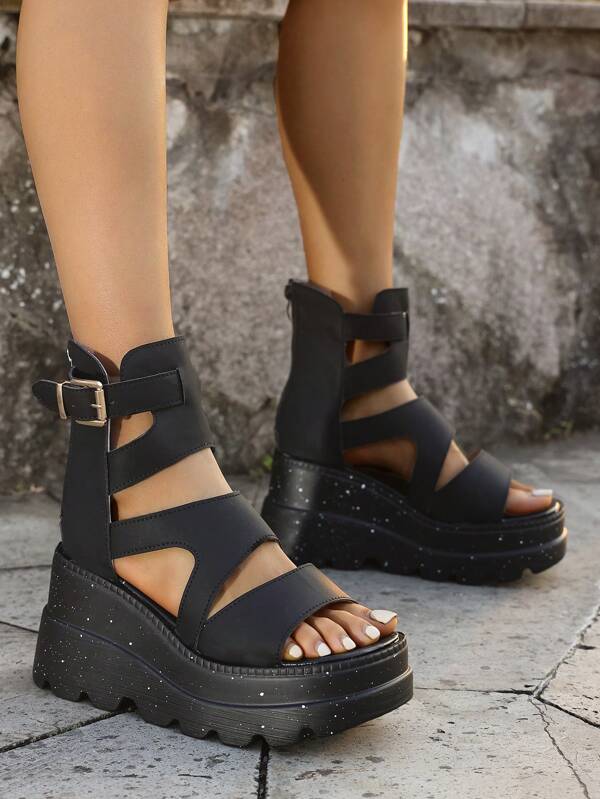 Women's New Knitted Fashion Beach Resort Party Outdoor Thick Sole Sandals