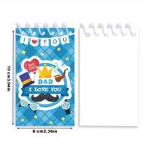 8 件节日卷轴、胡子派对计划器、记事本、备忘录、官方文件、装饰包装、直立翻页、便携且可拆卸 - 彩色 - 查看 6