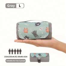 Multi-Style Outdoor Portable Picnic Mat Pocket Mini Beach Camping Sandproof Ground Cloth – Ultra-Light Large Picnic Blanket With Desert Oasis Print – Compact Pocket Storage, Sand-Free, Waterproof, Foldable, Reinforced Corners For Stability