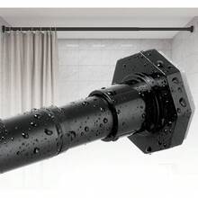Tension Shower Curtain Rods No Drilling, 29 To 85 Inch, Spring Tension Curtain Rods For Windows, Adjustable Shower Rod For Bathroom, Heavy Duty Tension Rods Fits Various Wall Types, Black-Good - White - View 9
