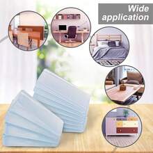 4/8 miếng chêm nêm trong suốt, chặn cửa cố định chống gió không cần khoan, thiết kế có thể xếp chồng lên nhau, dùng để trang trí nhà cửa - Trong sáng - Xem 6