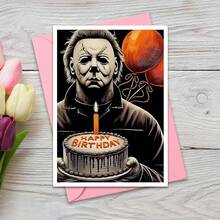 Inspirierte Horrorfreunde Geburtstagskarte, perfekt für Halloween, Weihnachten, Gruselgrußkarte, Freundschaftskarte, einzigartiges Geschenk für Freunde, Familie und Geliebte