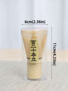 Fouet à matcha en bambou doré fait à la main, mélangeur à matcha japonais traditionnel - service à thé fabriqué à partir de bambou biologique durable et résistant