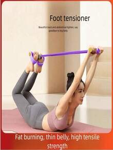 1 根用于力量训练的多功能拉力绳，6 管弹力瑜伽踏步阻力带，天然乳胶拉力绳健身器材，适用于腹腰/手臂/腿部拉伸减肥训练，健身房瑜伽日常休闲。