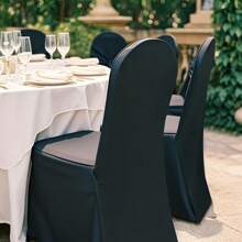 PcsStretch Spandex Chair Cover White Black Polyester Chair Slipcovers Dining Living Room Universal Fitted Chair Slipcovers Protector For Wedding Party Holidays Banquet Celebration