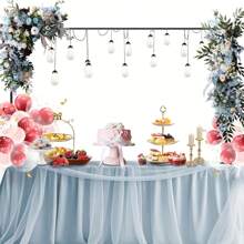 Über-dem-Tisch-Stangenhalter mit Klemmen, Hochzeitsbogen Kulissenständer, einstellbarer Tischballon-Bogen Bausatz Metallrahmen Ballon-Ständer für Tischbogen-Ständer Hochzeitsbogen Blumen für Partys Geburtstags-Shower-Dekoration