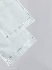 1 quần dài bó màu trơn nhiều túi thời trang xuân/hè cho nam, quần đi biển thường ngày, đi làm hàng ngày, tập luyện thể thao, đi bộ đường dài ngoài trời, quần dài tập luyện thoải mái, quần ống đứng - trắng - Xem 5