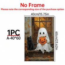 1 件鬼魂和黑猫与万圣节糖果海报、异想天开的万圣节墙壁艺术、可爱的幽灵门廊场景、秋季装饰印刷、帆布墙壁艺术、房间装饰美学、家居装饰、房间海报、房间装饰用品、浴室装饰。 - 1pc - 查看 15