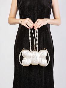 2025 Women New Single Shoulder Messenger Bag Special Shaped Acrylic Bag Fashion Wedding Dinner Clutch Bag - 蝴蝶結 - 查看 2