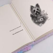Libro di appunti 3D ricamato in peluche con copertina a cartone animato, libro di note personalizzato per artisti per schizzi, disegni e doodling, quaderno per pagine