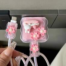 Cute Rabbit Design Charging Cable Organizer, Protector Case Suitable For Chargers, Data Cable, Fast Charging Adapter, Tidy Wire Winder, Thoughtful Gift For Boyfriend/Girlfriend Cable Protector, Charger Accessories, Phone Accessories