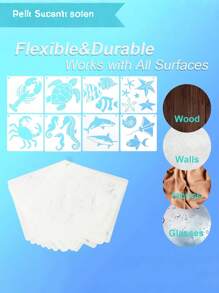 16pcs/Set Marine Life Hollow Drawing Template, Sketch Tracing Painting Graffiti Auxiliary Tool For DIY School Supplies, Back To School