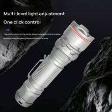 Lenovo R5 Strong Light Flashlight Telescopic Zoom 5000 MAh Long Battery Life 5 Gears Rainproof And Drop-Proof Durable Portable Emergency Lighting High Power LED Wick Non-Slip Grip Outdoor Explorer Home Artifact
