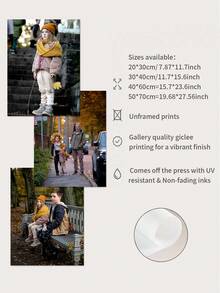 Three Frameless, Customizable Personalized Collage Posters, Perfect For Couples, Weddings, Anniversaries, And Valentine's Day Gifts. Customizable With Photos And Landscape Paintings, Ideal For Living Room And Bedroom Decoration. Paper Design (Frames Not Required). - Multicolor - View 7